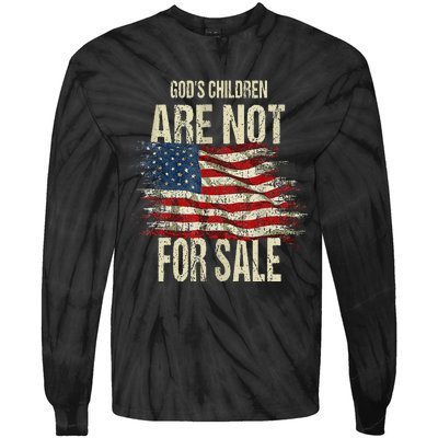 Gods Children Are Not For Sale Funny Vintage Gods Children Tie-Dye Long Sleeve Shirt