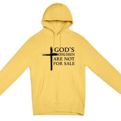 Gods Children Are Not For Sale Cross Christian Premium Pullover Hoodie