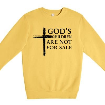 Gods Children Are Not For Sale Cross Christian Premium Crewneck Sweatshirt