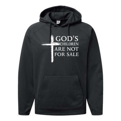 Gods Children Are Not For Sale Cross Christian Performance Fleece Hoodie