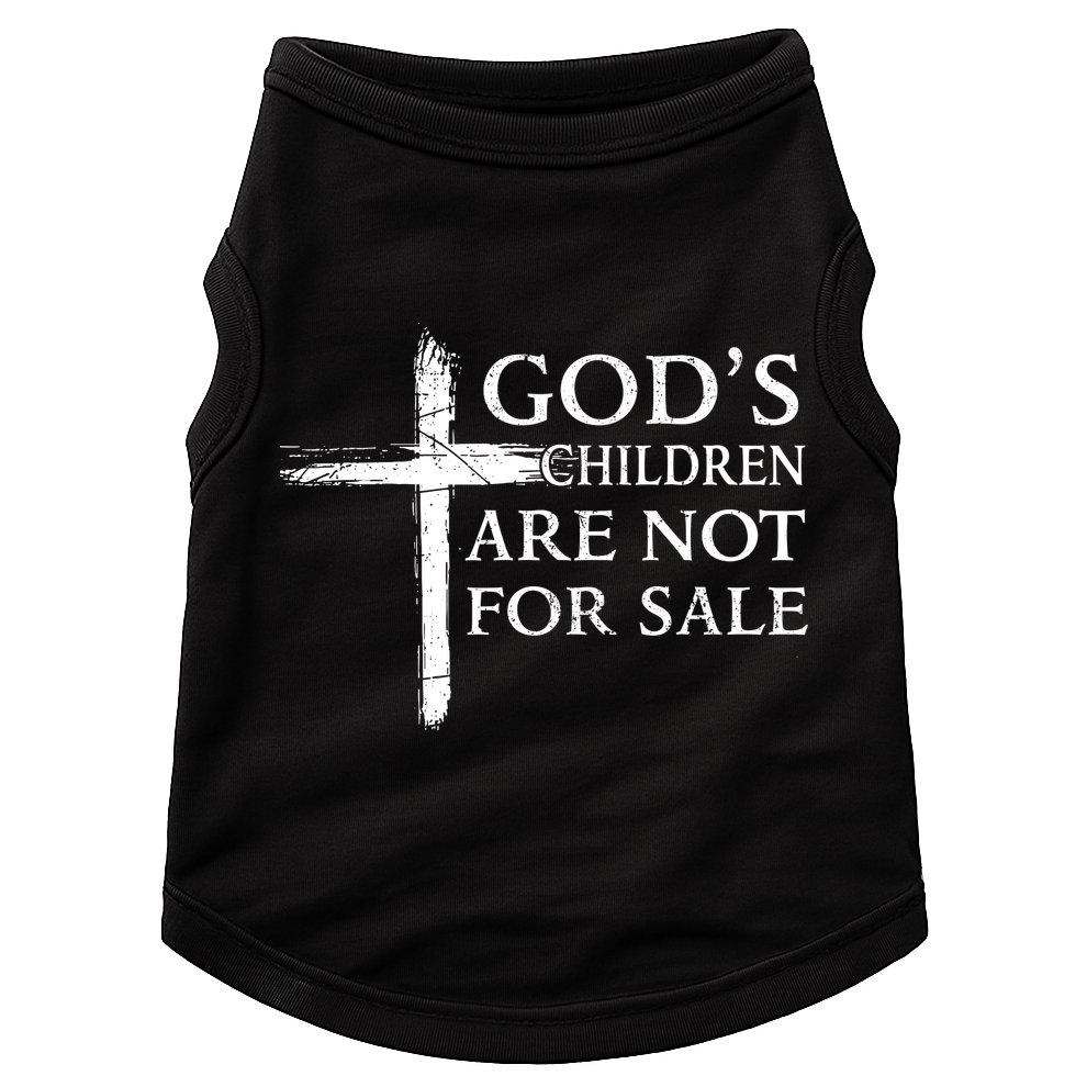 Gods Children Are Not For Sale Cross Christian Doggie Tank