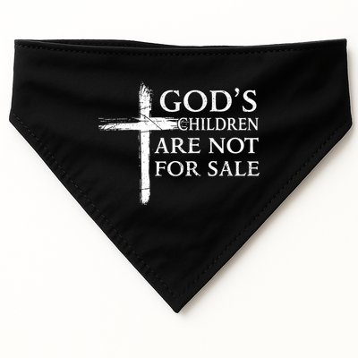 Gods Children Are Not For Sale Cross Christian USA-Made Doggie Bandana