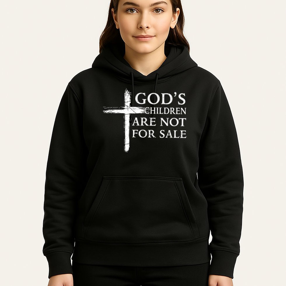 Gods Children Are Not For Sale Cross Christian Hoodie