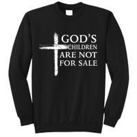 Gods Children Are Not For Sale Cross Christian Sweatshirt