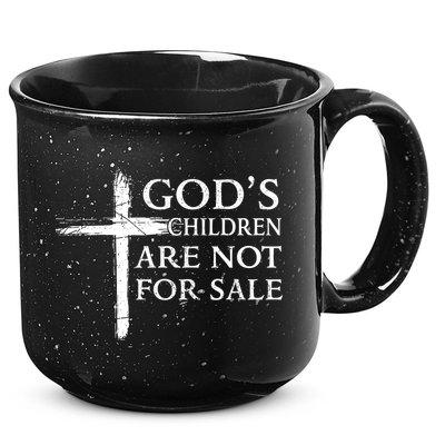 Gods Children Are Not For Sale Cross Christian 15oz Campfire Ceramic Mug