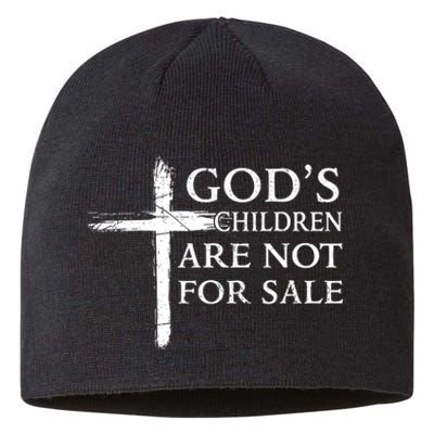 Gods Children Are Not For Sale Cross Christian Sustainable Beanie