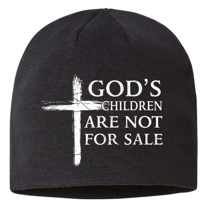 Gods Children Are Not For Sale Cross Christian Sustainable Beanie