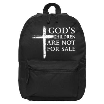 Gods Children Are Not For Sale Cross Christian 16 in Basic Backpack