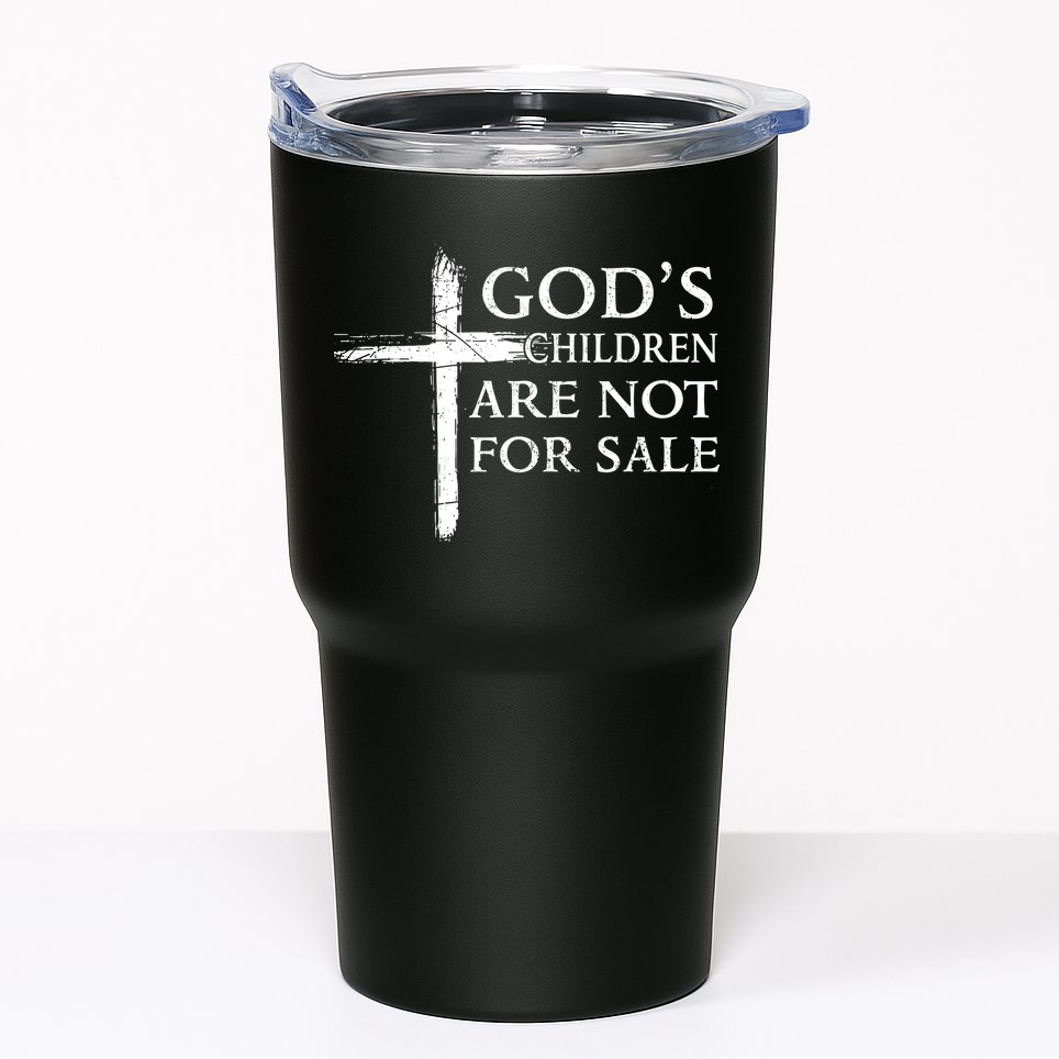 Gods Children Are Not For Sale Cross Christian Tumbler