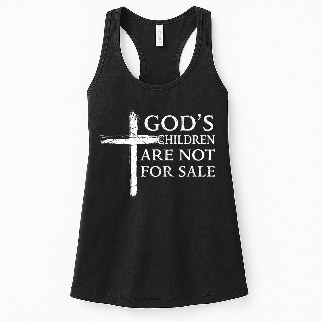 Gods Children Are Not For Sale Cross Christian Womens Tank Top