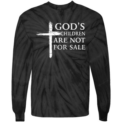 Gods Children Are Not For Sale Cross Christian Tie-Dye Long Sleeve Shirt