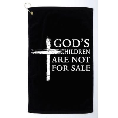 Gods Children Are Not For Sale Cross Christian Golf Towel