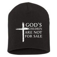 Gods Children Are Not For Sale Cross Christian Short Acrylic Beanie