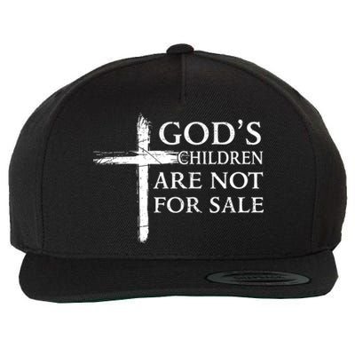 Gods Children Are Not For Sale Cross Christian Wool Snapback Cap