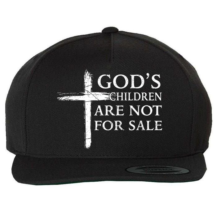 Gods Children Are Not For Sale Cross Christian Wool Snapback Cap