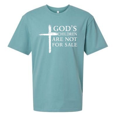 Gods Children Are Not For Sale Cross Christian Sueded Cloud Jersey T-Shirt