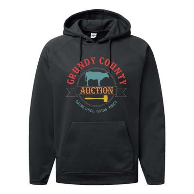 Grundy County Auction Going Once Going Twice Performance Fleece Hoodie