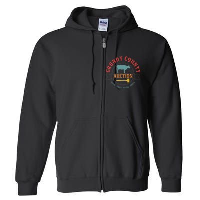 Grundy County Auction Going Once Going Twice Full Zip Hoodie