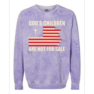 Gods Children Are Not For Sale Funny Christian Quote Colorblast Crewneck Sweatshirt