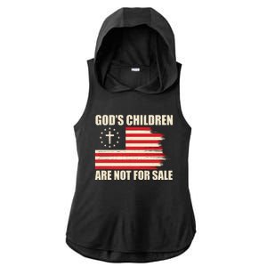 Gods Children Are Not For Sale Funny Christian Quote Ladies PosiCharge Tri-Blend Wicking Draft Hoodie Tank