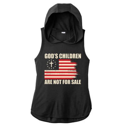 Gods Children Are Not For Sale Funny Christian Quote Ladies PosiCharge Tri-Blend Wicking Draft Hoodie Tank