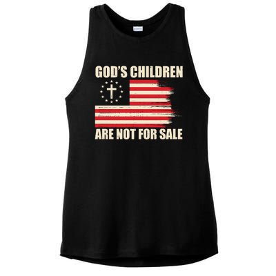 Gods Children Are Not For Sale Funny Christian Quote Ladies PosiCharge Tri-Blend Wicking Tank