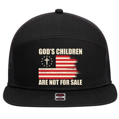 Gods Children Are Not For Sale Funny Christian Quote 7 Panel Mesh Trucker Snapback Hat