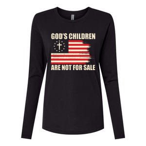 Gods Children Are Not For Sale Funny Christian Quote Womens Cotton Relaxed Long Sleeve T-Shirt