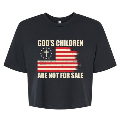 Gods Children Are Not For Sale Funny Christian Quote Bella+Canvas Jersey Crop Tee