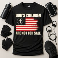 Gods Children Are Not For Sale Funny Christian Quote Cooling Performance Crew T-Shirt