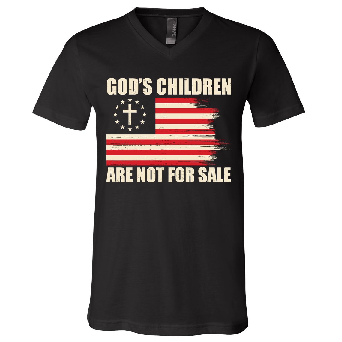 Gods Children Are Not For Sale Funny Christian Quote V-Neck T-Shirt