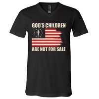 Gods Children Are Not For Sale Funny Christian Quote V-Neck T-Shirt