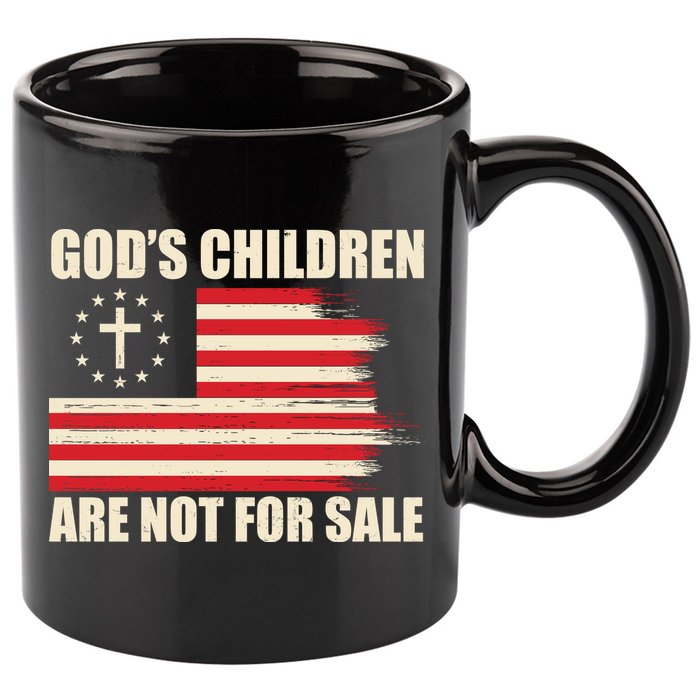 Gods Children Are Not For Sale Funny Christian Quote 11oz C Handle Ceramic Mug