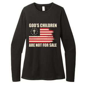 Gods Children Are Not For Sale Funny Christian Quote Womens CVC Long Sleeve Shirt