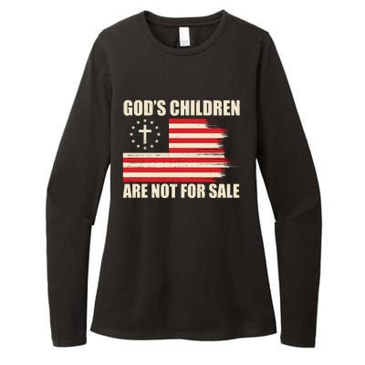 Gods Children Are Not For Sale Funny Christian Quote Womens CVC Long Sleeve Shirt