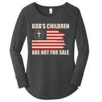 Gods Children Are Not For Sale Funny Christian Quote Women's Perfect Tri Tunic Long Sleeve Shirt