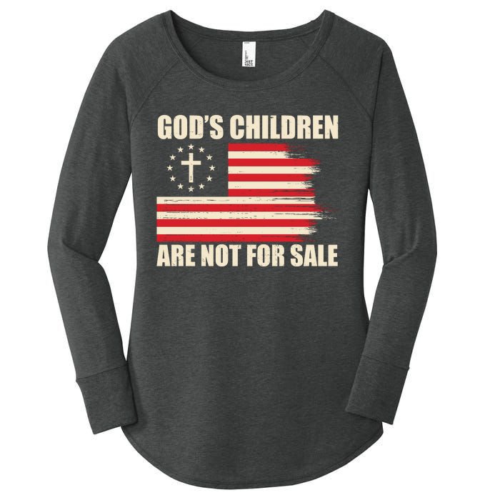 Gods Children Are Not For Sale Funny Christian Quote Women's Perfect Tri Tunic Long Sleeve Shirt