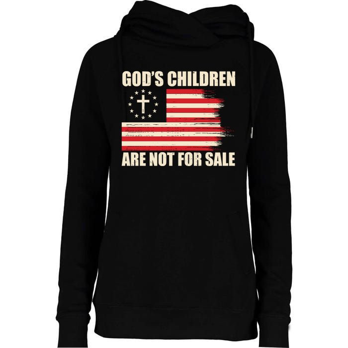 Gods Children Are Not For Sale Funny Christian Quote Womens Funnel Neck Pullover Hood