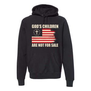 Gods Children Are Not For Sale Funny Christian Quote Premium Hoodie