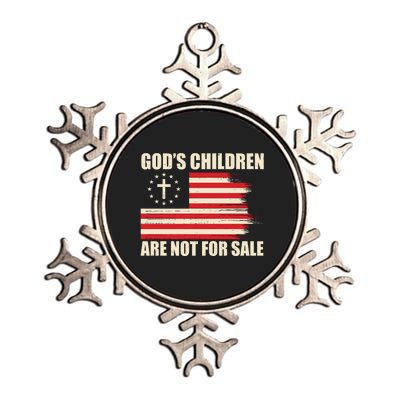 Gods Children Are Not For Sale Funny Christian Quote Metallic Star Ornament