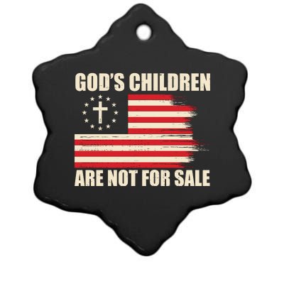 Gods Children Are Not For Sale Funny Christian Quote Ceramic Star Ornament