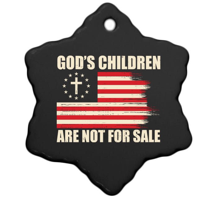 Gods Children Are Not For Sale Funny Christian Quote Ceramic Star Ornament