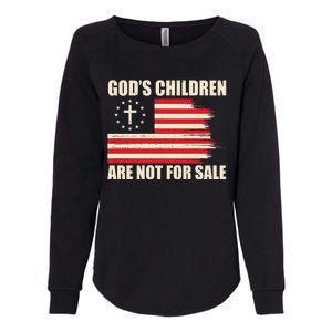 Gods Children Are Not For Sale Funny Christian Quote Womens California Wash Sweatshirt