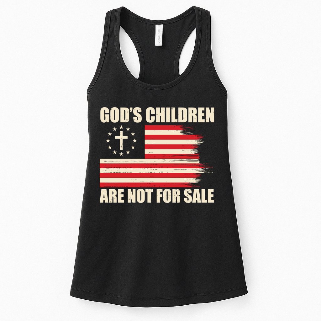 Gods Children Are Not For Sale Funny Christian Quote Womens Tank Top