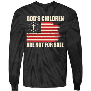 Gods Children Are Not For Sale Funny Christian Quote Tie-Dye Long Sleeve Shirt