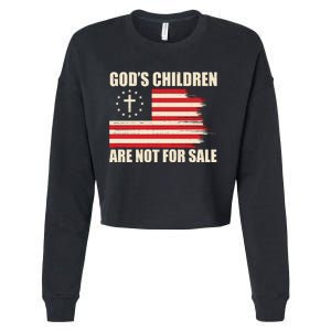 Gods Children Are Not For Sale Funny Christian Quote Cropped Pullover Crew