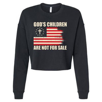 Gods Children Are Not For Sale Funny Christian Quote Cropped Pullover Crew