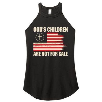 Gods Children Are Not For Sale Funny Christian Quote Women’s Perfect Tri Rocker Tank