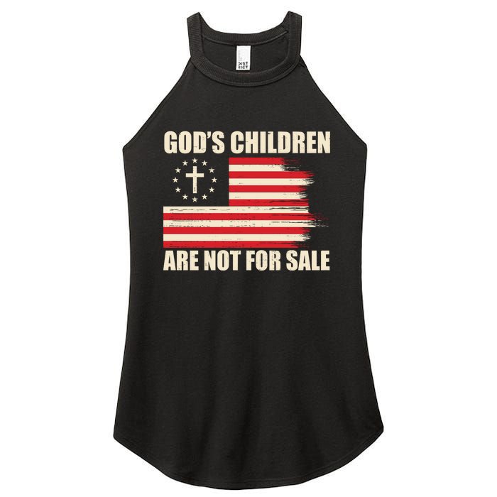 Gods Children Are Not For Sale Funny Christian Quote Women's Perfect Tri Rocker Tank