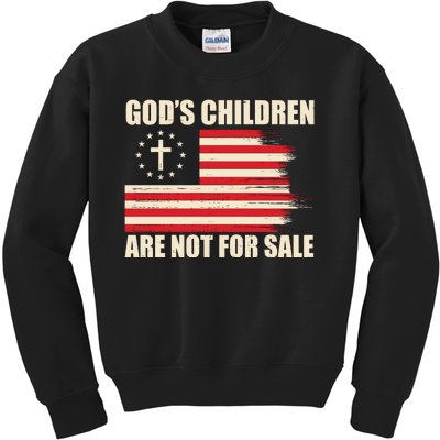 Gods Children Are Not For Sale Funny Christian Quote Kids Sweatshirt